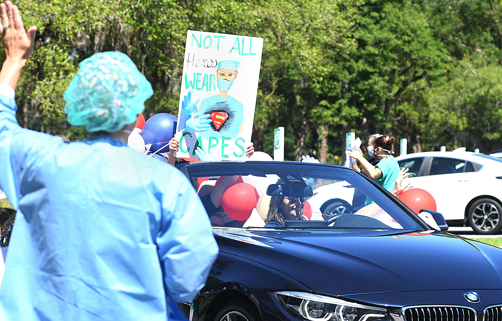 Crystal River Rotary drive-by appreciation at Bayfront Seven Rivers Hospital
